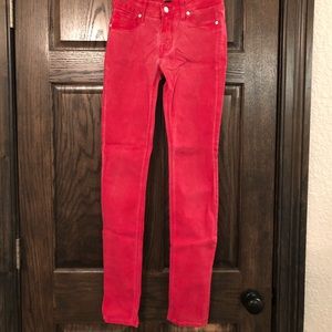 Red Natural Distress Miss Me Jeans